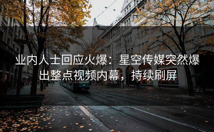 业内人士回应火爆：星空传媒突然爆出整点视频内幕，持续刷屏