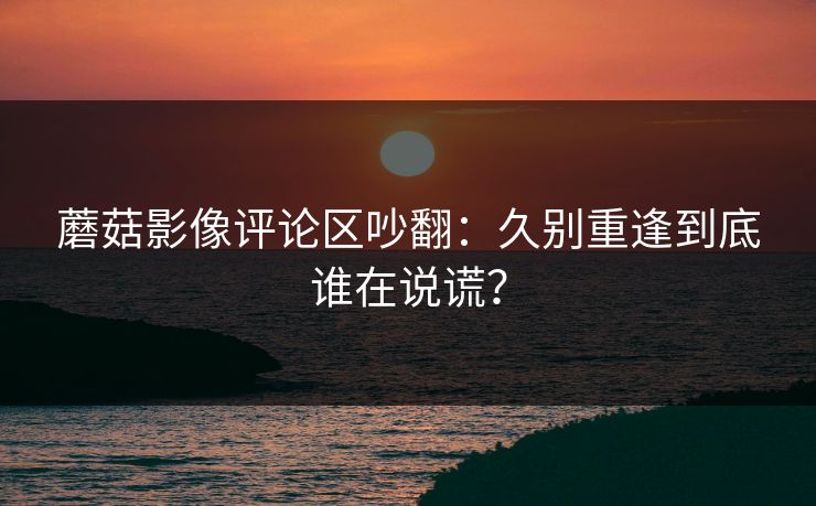 蘑菇影像评论区吵翻：久别重逢到底谁在说谎？